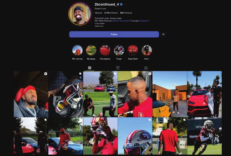 Screenshot of Instagram profile 2bcontinued_4